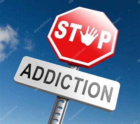 Stop Addiction Sign — Stock Photo © Kikkerdirk 86248490