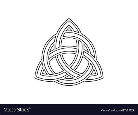 Triquetra Trinity Knot Celtic Symbol Royalty Free Vector