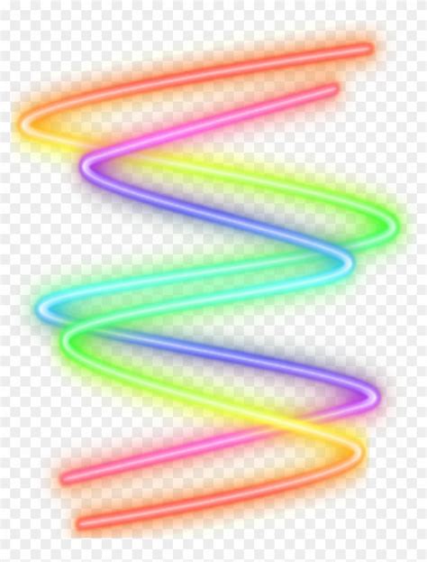 Neon Glow Glowing Zigzag Rainbow Freetoedit Zig Zag Neon Png Clipart
