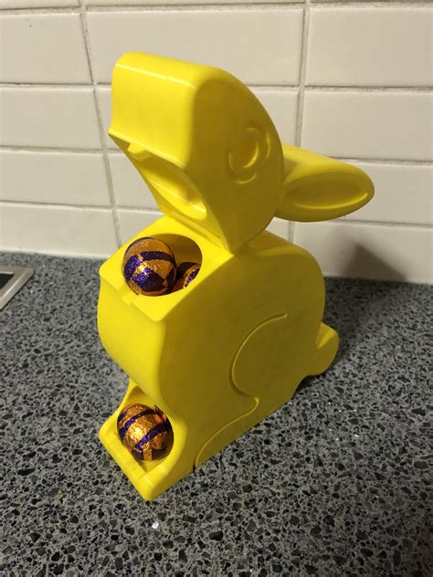 3d Printable Easter Egg Dispenser Bunny By Muzz64