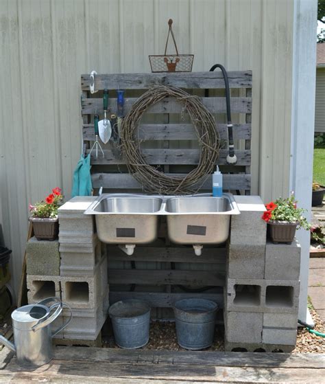 Check spelling or type a new query. DIY Outdoor Sink Made with Cinder Blocks | Outdoor sinks ...