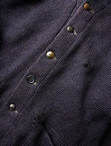 Matin Blog Archive 1930s Shawl Collar Sweater Dark Navy