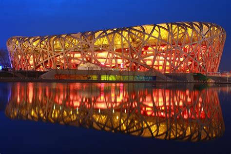 Beijing National Stadium Considered To Be The Worlds Largest Enclosed