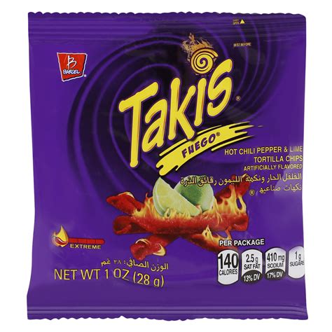 Barcel Takis Mini Fuego Chilli And Pepper Lime Tortilla Chips Gr