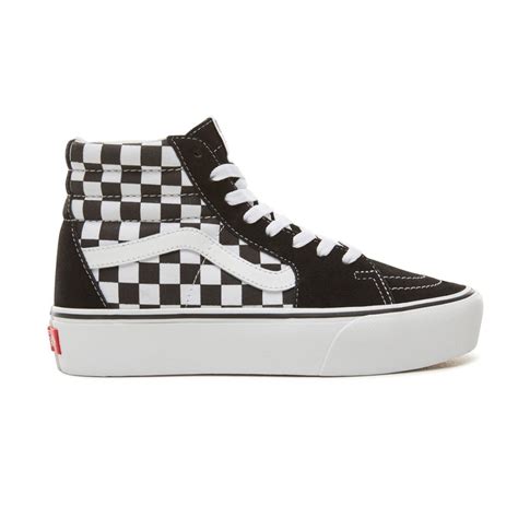 Zapatillas Altas Vans Sk8 Hi Platform 2 Checkerboard True White