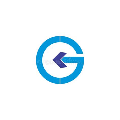 Letter G Circle Geometric Arrow Logo Vector Stock Vector Illustration