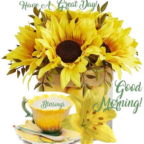 Sunflower Bunch Good Morning Have A Great Day Pictures Photos And
