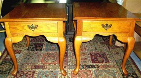 One of the most celebrated lines of the mid century modern broyhill premier series. Matching Pair Broyhill Oak Rectangular End Tables w/ Queen Anne Legs - for Sale in Burlington ...