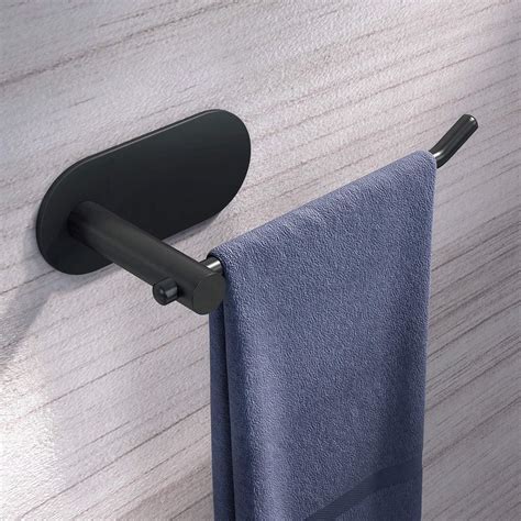 Vaehold Hand Towel Holder For Bathroom Wall Mounted Black Towel Rack