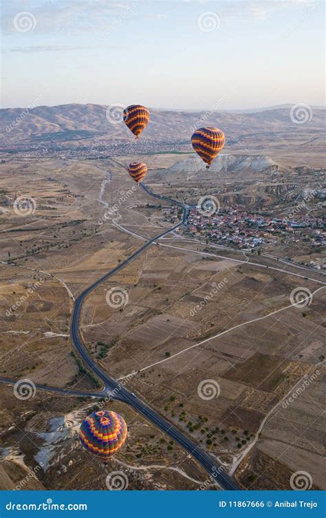 Balloons Over Cappadocia Stock Photo Image Of Balloon 11867666