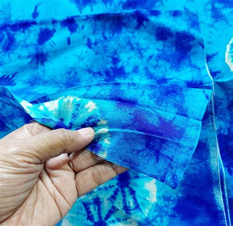 Bright Shibori Fabric Marble Tie Dye Shibori Cotton Blue Etsy
