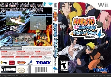 Naruto Shippuden Clash Of Ninja Revolution 4 Wii Box Art Cover By