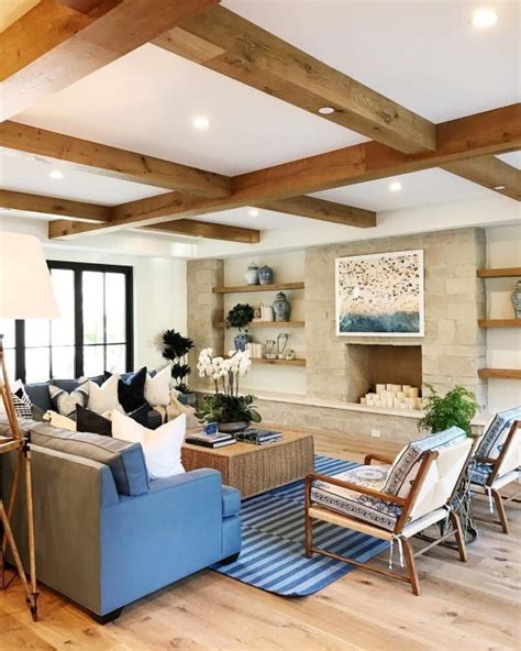 Wood beams in family rooms. 50 Unique Ceiling Design Ideas to Update the Forgotten Wall