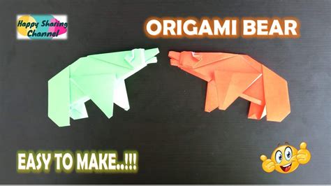 Origami Bear Easy Origami Instructions Youtube