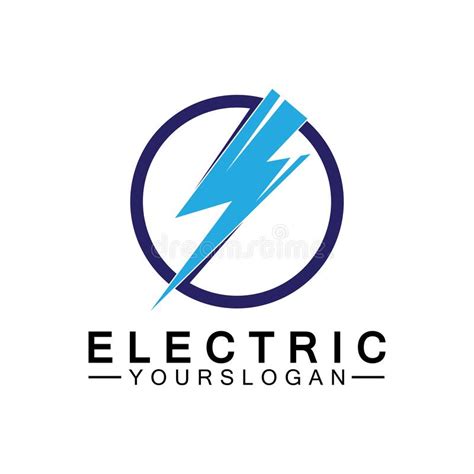 Lightning Thunder Bolt Electricity Logo Design Template Stock Vector