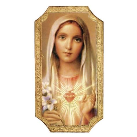 Immaculate Heart Of Mary Plaque 5x9 The Catholic Company