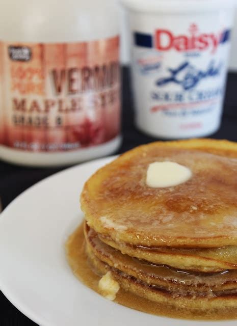 Sunday Brunch Sour Cream Pancakes With Maple Sour Cream Syrup