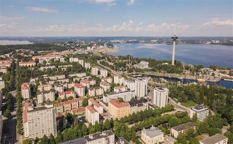 Premium Photo Aerial View Of Tampere One Of The Biggest Cities In