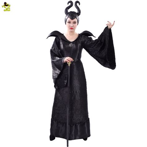 Adult S Witch Maleficent Costumes Sexy Black Made Cosplay Suit Fancy Dress Outfits Costume