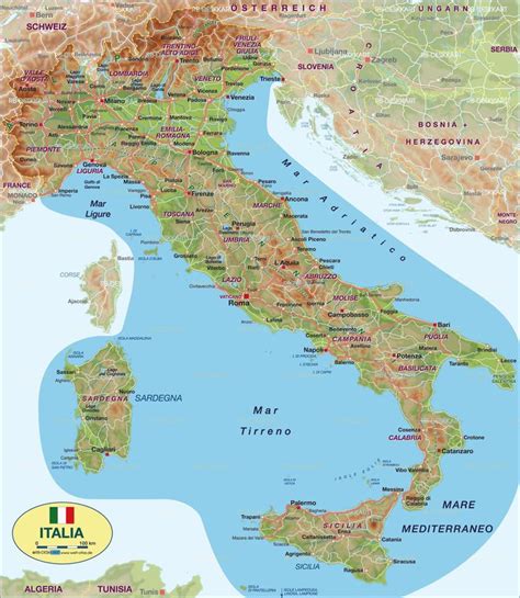 Italia Mapas Geográficos De Italia Italien Karte Italien Land Italien
