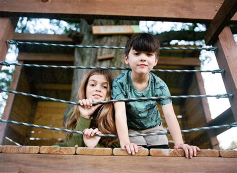 Kids In Treehouse By Stocksy Contributor Maria Manco Stocksy