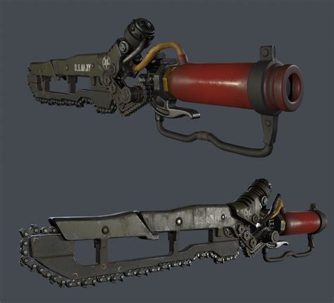 Fallout Fanart Ripper Chainsaw Weapon — Polycount