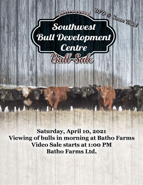 Southwest Bull Development Centre Bull Sale By Today S Publishing