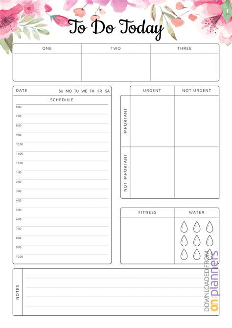 Daily Hourly Planner Printable