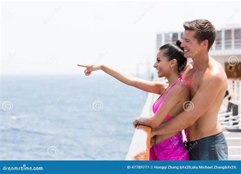 Couple Pointing Ocean Stock Image Image Of Ocean Dating 47789771