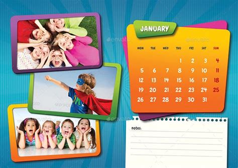 Kids Calendar Template 9 Free Calendar Templates Download Free