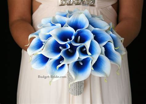 See more ideas about wedding bouquets, wedding flowers, bridal bouquet. Royal Blue Halo Calla Lily | Silk flowers wedding, Lily ...