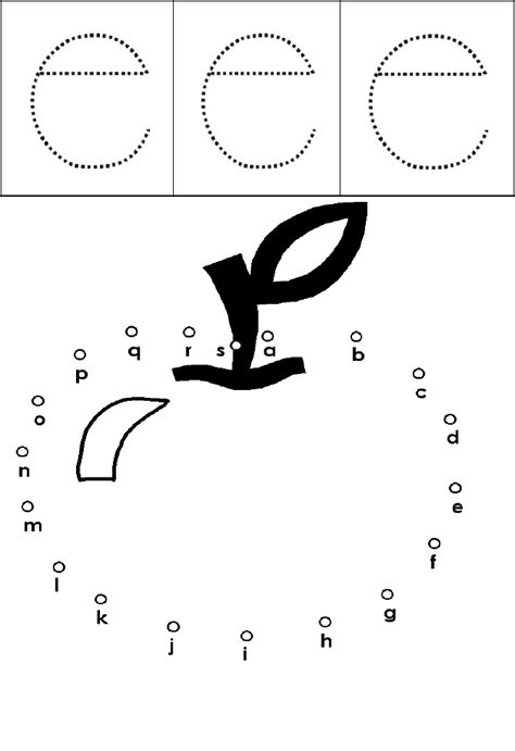Lembaran Kerja Sambung Titik Huruf Jawi E01 Alphabet Practice Alphabet