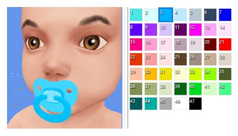 Maggies Crapbag Bebebrillitsims Sims 4 Pacifier 47 Colors
