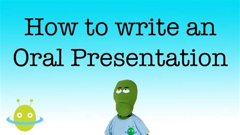 How To Write An Oral Presentation Youtube