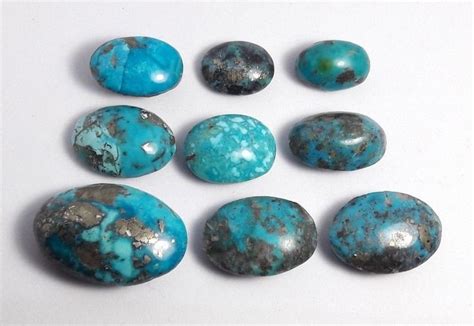 Authentic Natural Persian Turquoise 25140cts Cabochon Lot 9 Pieces No