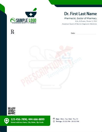 5 Free Letterhead Templates For Pharmacists In Ms Word