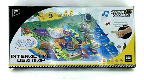 Interactive Talking Usa Map For Kids Tg660 Push Learn And Discover