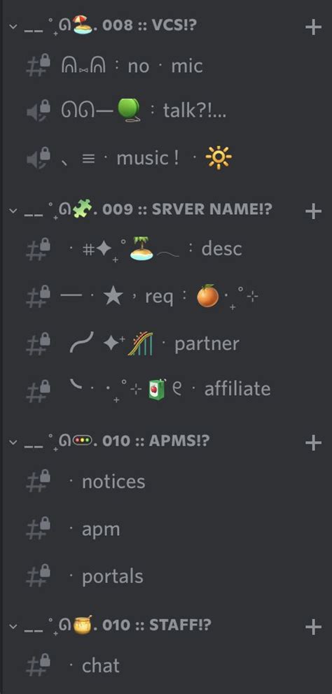 Discord Server Inspo Discord Discord Channels Aesthetic Template