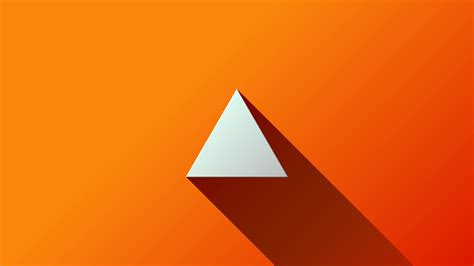Wallpaper Minimalism Triangle Light Effects Red Background