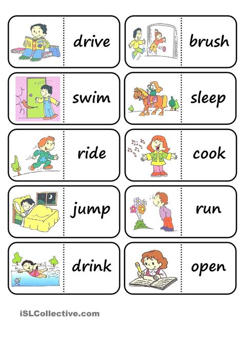 Verbos En Ingles Con Imagenes Para Niños Hay Niños