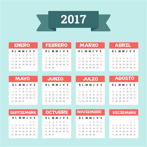 10 Plantillas De Calendario 2017 Para Imprimir