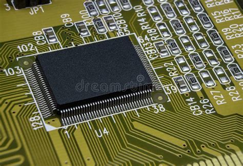 Detail Of Electronic Board Close Up Of Electronic Circuit Board With