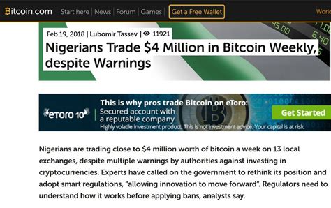 The central bank of nigeria (cbn) has declared that there was no time the bank banned the activities of cryptocurrencies in the country. Is Bitcoin Legal in Nigeria? [Part 3 of 10 ...