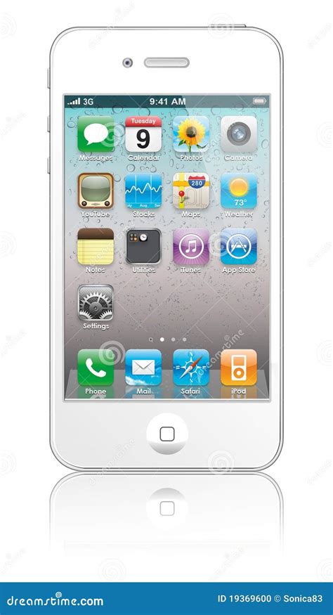 New Apple Iphone 4 White Editorial Image Illustration Of Cellphone