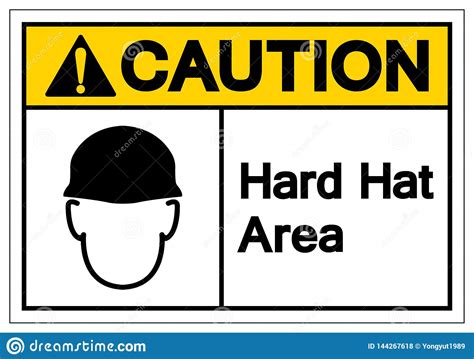 Caution Hard Hat Area Symbol Sign Vector Illustration Isolate On
