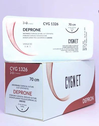Poliglecaprone 25 Deprone Monofilament Absorbable Surgical Suture