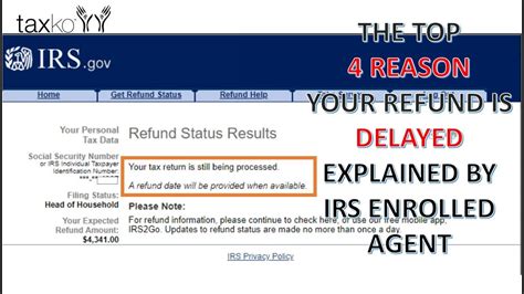 Where Is My Refund 2021 Refund Delay Explained By Irs Enrolled Agent