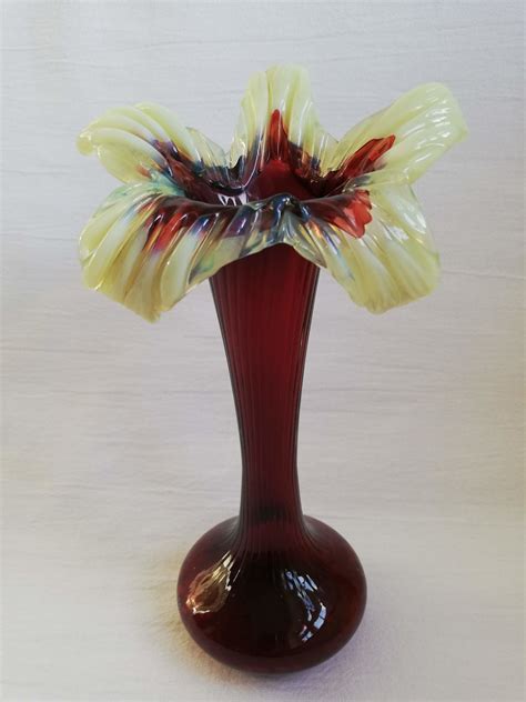 Kralik Vase With Applied Leaves Collectors Weekly