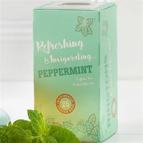 Ringtons Peppermint String And Tag 25 Tea Bags Templeman