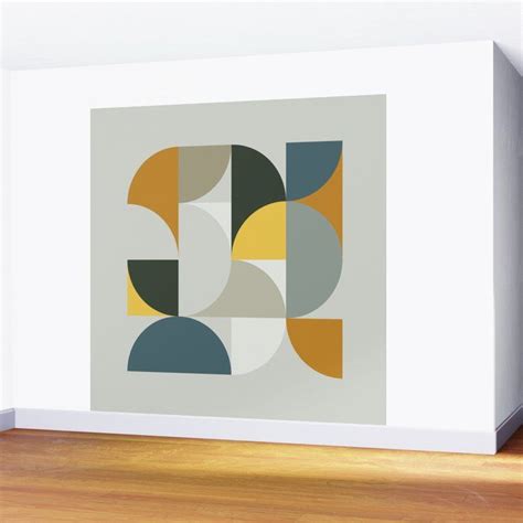 Mid Century Geometric 13 Wall Mural By Theoldartstudio Society6